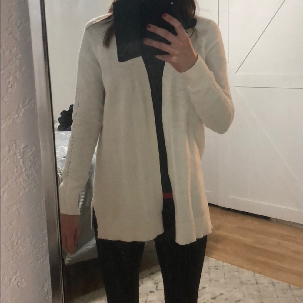 White cardigan